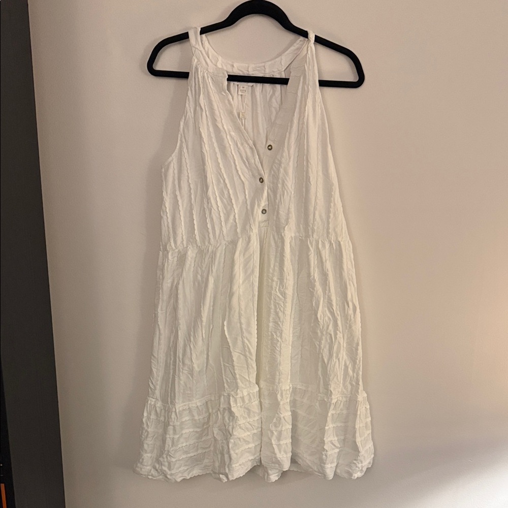 White Lilly Pulitzer Sleeveless Button-Front Dress